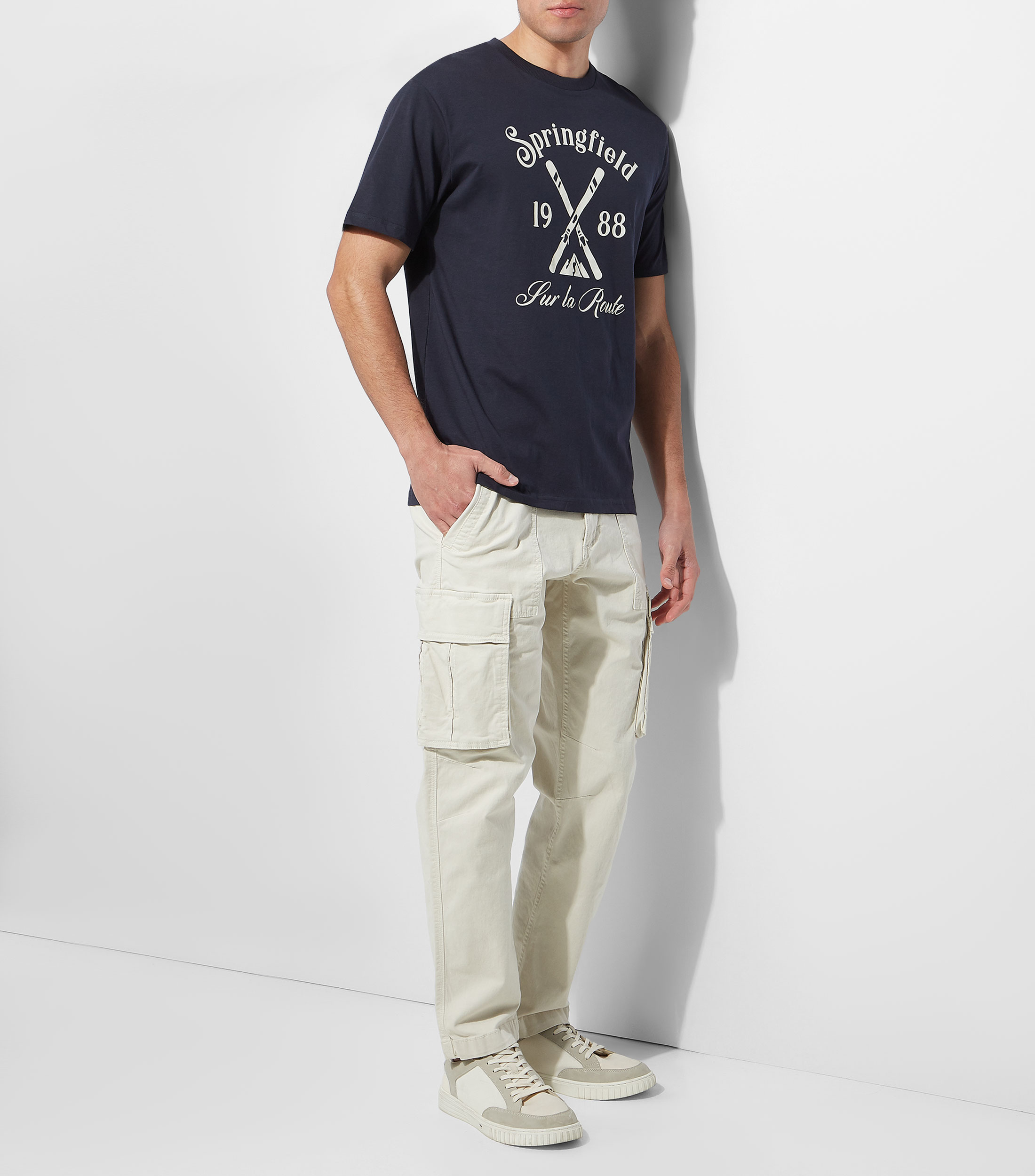 Playera cuello redondo manga corta Hombre